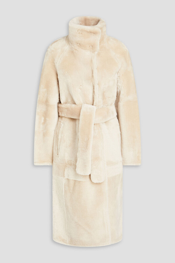Yves Salomon Belted shearling coat