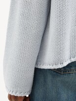 Thumbnail for your product : ANOTHER TOMORROW Boat-neck Organic-cotton Sweater - Blue