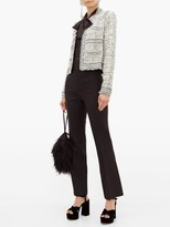 Thumbnail for your product : Giambattista Valli High-rise Cotton-blend Crepe Trousers - Black