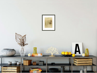 1000Museums Study of coition of a hemisected man and woman by Leonardo da Vinci -Framed Giclee Print