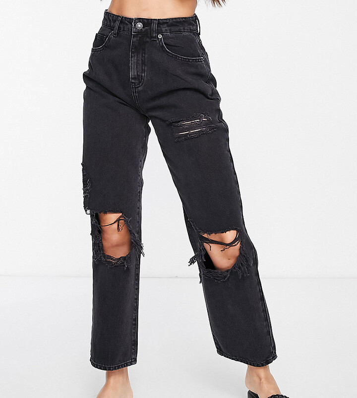 Don't Think Twice Tall DTT Tall boyfriend jeans with knee rips in