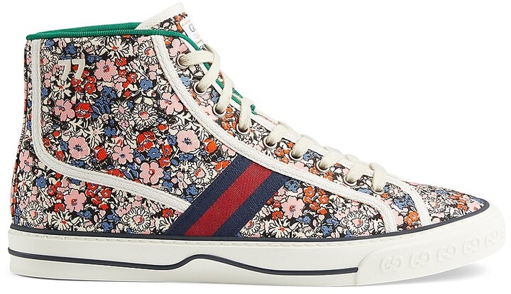 Floral High Top Shoes | Shop the world's largest collection of fashion |  ShopStyle