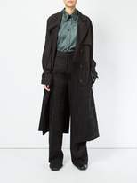 Thumbnail for your product : Yang Li textured high-waisted trousers