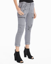 Thumbnail for your product : White House Black Market Embroidered Utility Slim Cargo Jeans