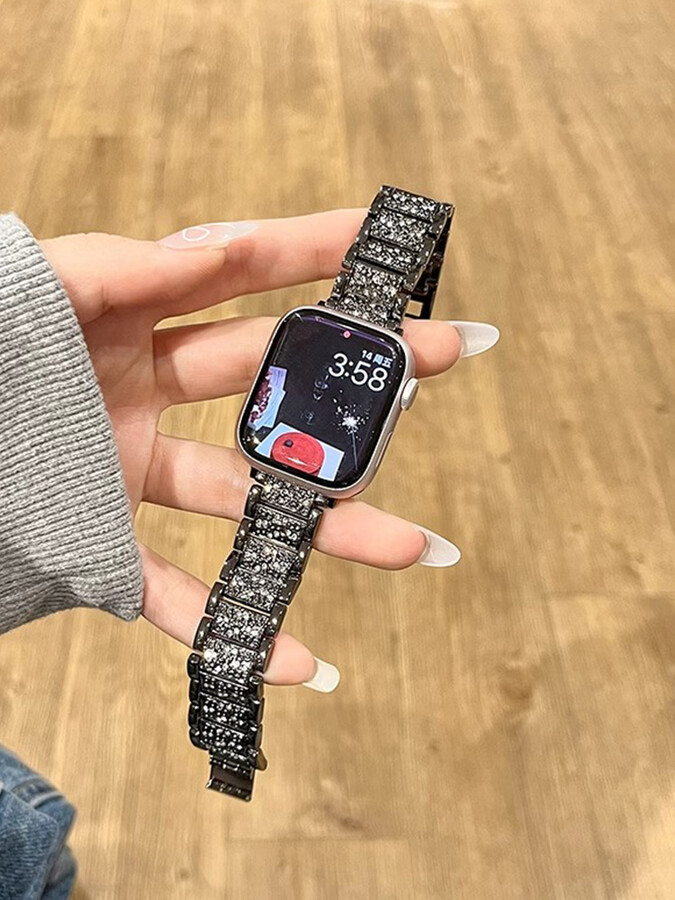 PEO Diamond Bling Strap For Apple Watch Band 46-42mm 49-45-40mm 44-41mm Metal Belt For IWatch Series 10 9 8 7 SE 6 5 Women Bracelet