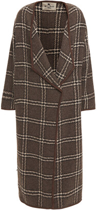 Etro Checked Wool-blend Tweed Coat