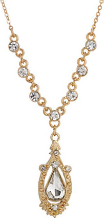 1928 Gold Tone Womens Alloy 16 Inch Pendant Necklace