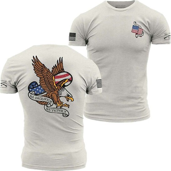 Men's Grunt Style No Sacrifice No Victory T-Shirt XLarge Sand