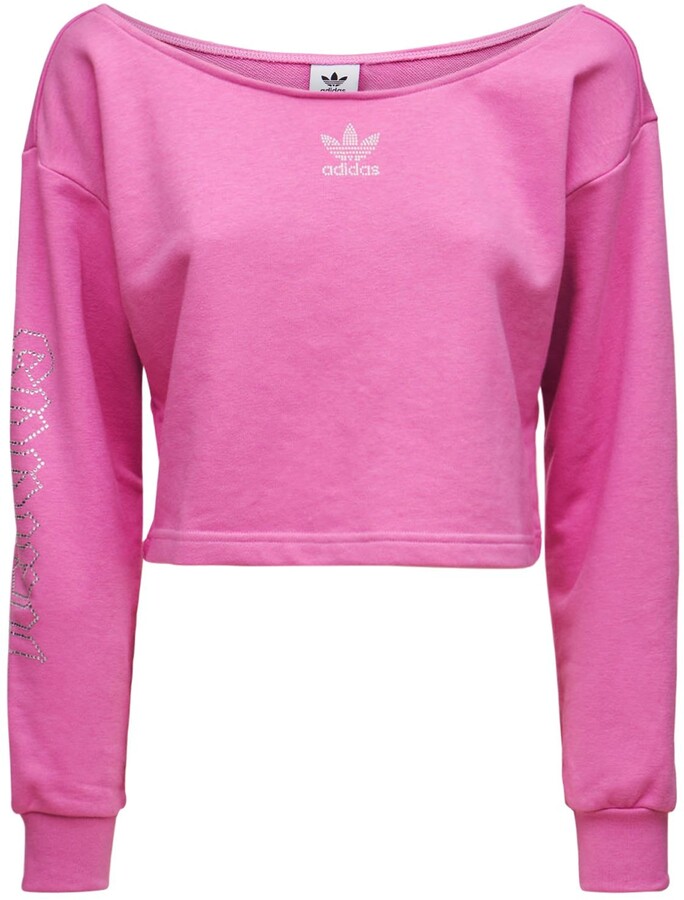 adidas pink crew neck sweatshirt