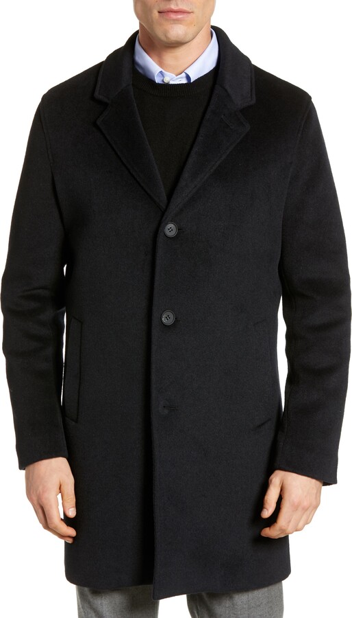 Congratulations! Your Cole Haan Wool Blend Overcoat With Knit Bib Is