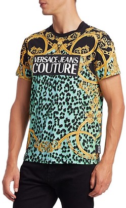 Versace Jeans Couture Leopard Baroque Print Tee