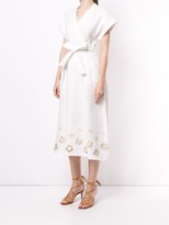 Thumbnail for your product : Rebecca Vallance Floris cotton midi dress
