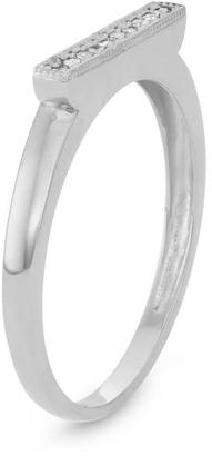 Tiara 1/10 CT TW Diamond 10K White Gold Vintage Inspired Stackable Fashion Ring