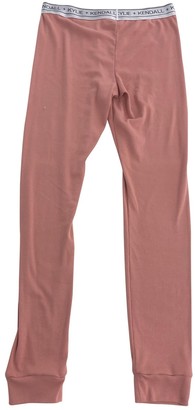 KENDALL + KYLIE Pink Cotton Trousers for Women