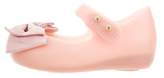 Thumbnail for your product : Mini Melissa Girls' Bow-Accented Rubber Flats mauve Girls' Bow-Accented Rubber Flats