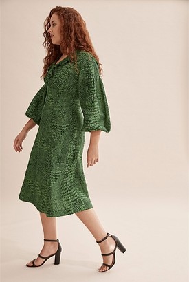 Country Road Frill Neckline Dress