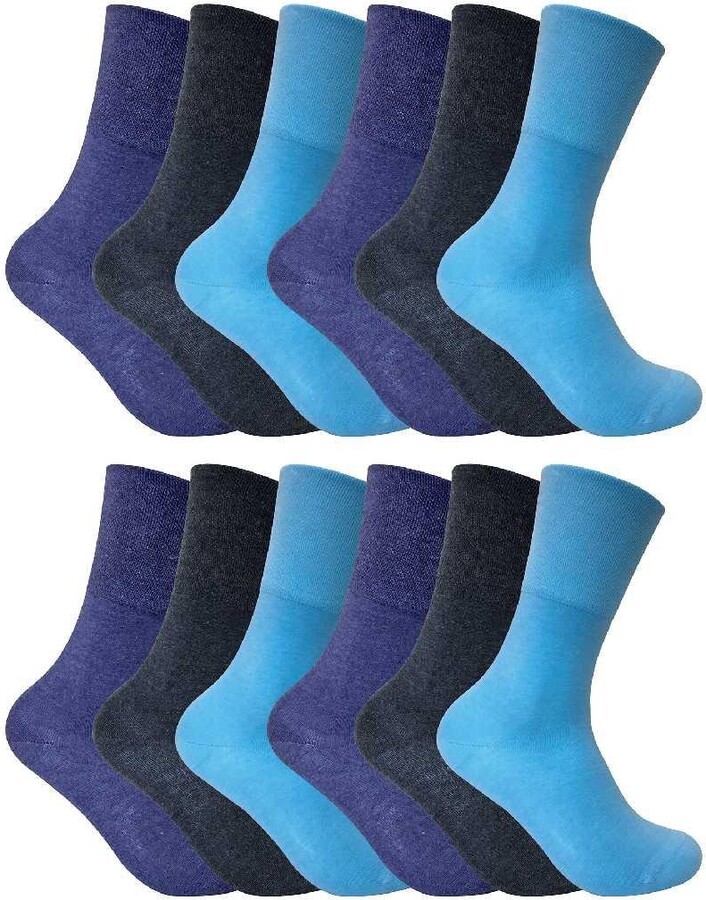 Sock Snob 12 Pack Diabetic Soft Top Thermal Socks for Poor Circulation