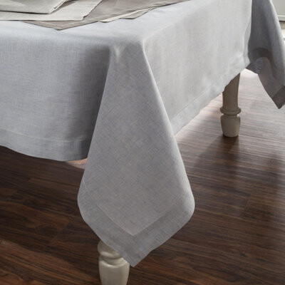 Home Treasures Linens Zebra Linen Herringbone Tablecloth
