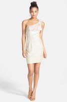 Thumbnail for your product : Hailey Logan Bow Textured One-Shoulder Dress (Juniors)