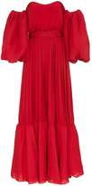 Thumbnail for your product : Johanna Ortiz Señora Maria Rosa Red Silk-Blend Dress