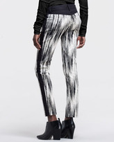 Thumbnail for your product : Derek Lam 10 Crosby Abstract-Print Side-Stripe Pants