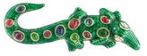 Thumbnail for your product : Kenneth Jay Lane Glass & Enamel Alligator Brooch