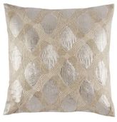 Linen Salvage Et Cie Washed-Silk Velvet 22x22 Pillow, Natural ... - John Robshaw Salma Euro Pillow