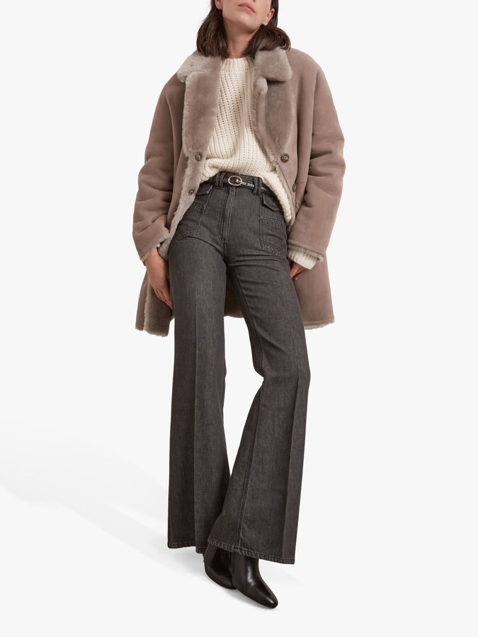 Gerard Darel Estel Sheep Skin Coat 