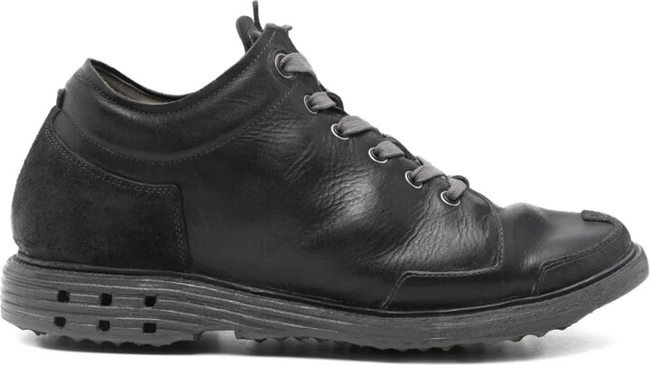 Layer Zero Leather Panelled Sneakers