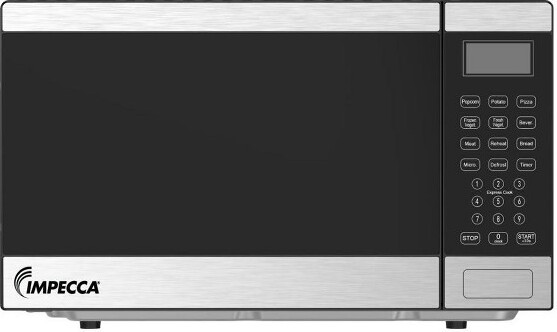 Impecca0.9Cu.Ft.CountertopMicrowaveOven900W11.25”Turntable&ChildLock-StainlessSteel