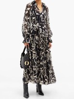 Thumbnail for your product : Zimmermann Ladybeetle Floral-devore Chiffon Dress - Black Multi