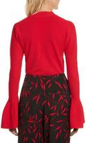 Thumbnail for your product : Diane von Furstenberg Flutter Sleeve Mock Neck Sweater