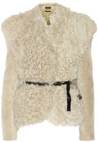 Thumbnail for your product : Isabel Marant Drew belted shearling jacket