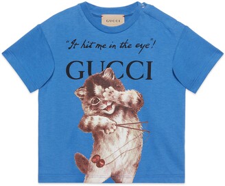 Gucci Baby cotton cat print T-shirt