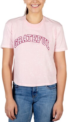 Rebellious One Juniors' Grateful Mineral Wash T-Shirt