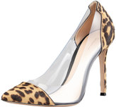 Thumbnail for your product : Gianvito Rossi Leopard-Print Calf Hair-PVC Pump