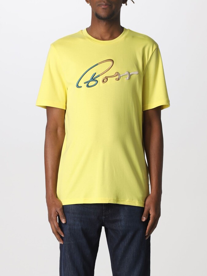 HUGO BOSS Men's Yellow T-shirts | ShopStyle