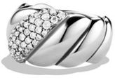 Thumbnail for your product : David Yurman Sculpted Cable Narrow Ring with Diamonds