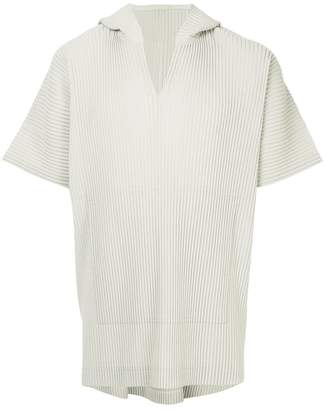 Issey Miyake Homme Plissé pleated v-neck top