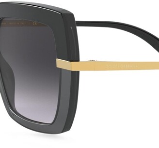 Dolce & Gabbana Eyewear Half Print oversize-frame sunglasses