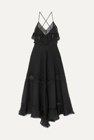 Thumbnail for your product : Charo Ruiz Ibiza Sabine Crocheted Lace-paneled Cotton-blend Dress