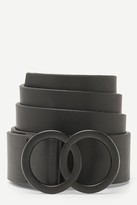 Thumbnail for your product : boohoo Matte Double Ring Buckle Boyfriend Belt