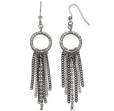 Thumbnail for your product : Vera Wang Simply vera fringe hoop drop earrings