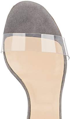 Barneys New York Women's Suede & PVC Ankle-Strap Sandals - Gray