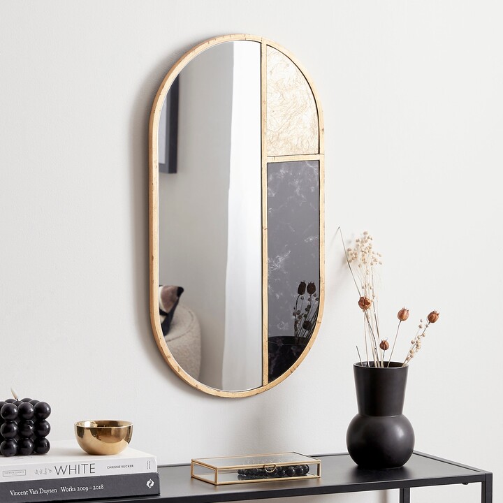 Dunelm Lexi Wall Mirror 60x30cm Black ShopStyle