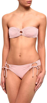 Stella McCartney Ruched Cutout Mid-rise Bikini Briefs