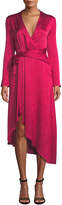 Thumbnail for your product : Equipment Adisa Long-Sleeve Wrap Satin Dress