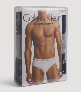 Calvin Klein Cotton Stretch Hip Briefs (Pack Of 3) - ShopStyle