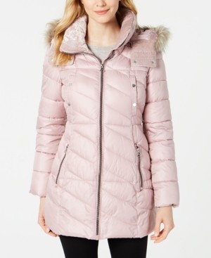 marc new york marble packable hooded puffer coat