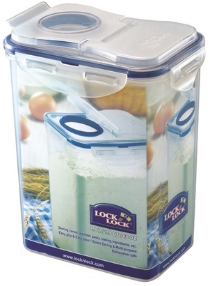 Lock & Lock Classic Tall Rectangular Food Container with Flip Pour Lid 1.8L